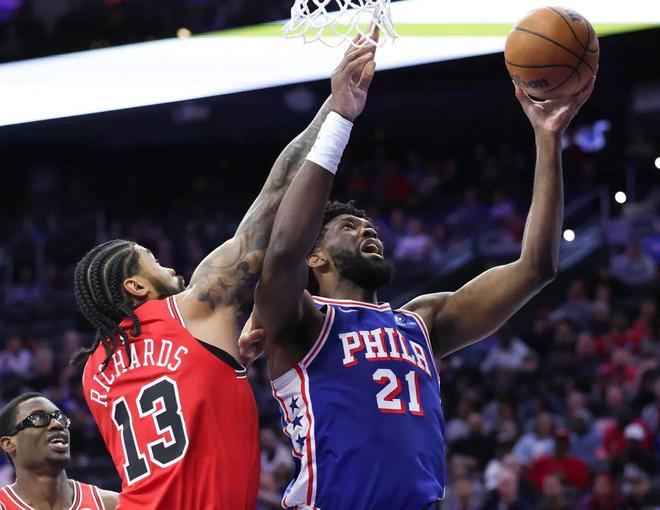 恩比德复出统治赛场 76人狂胜公牛创赛季单场最