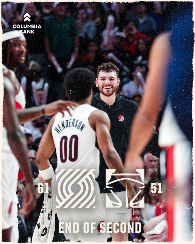 开拓者逆转快船终结两连败 阿夫迪亚35分率队取